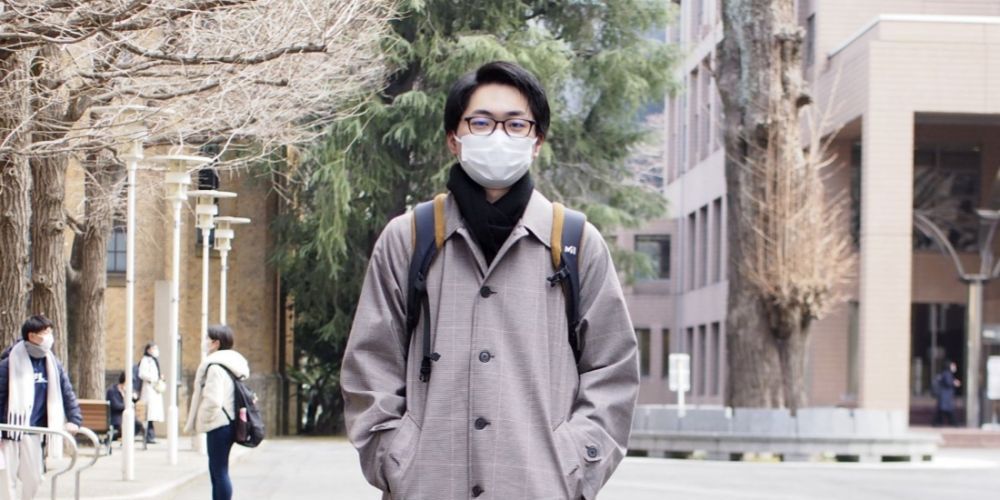 落ち着いた冬コーデ 慶應大ファッションスナップ 慶應義塾大学 Campus Graffiti