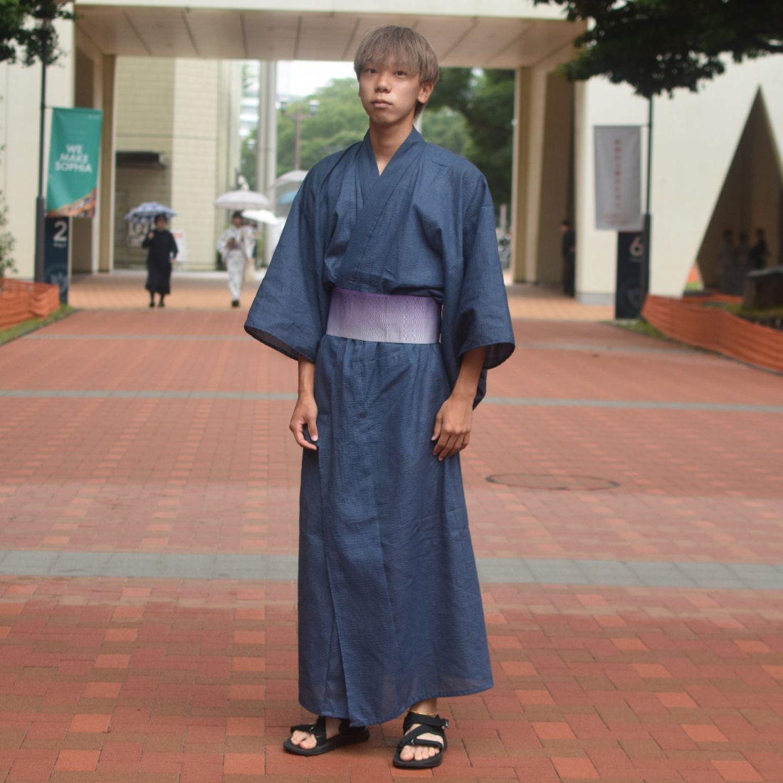 ハイトーンヘアとの相性もいいね👍文学部やーゆう on 浴衣デー